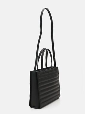 Calvin Klein Black Quilted Shoulder Tote
